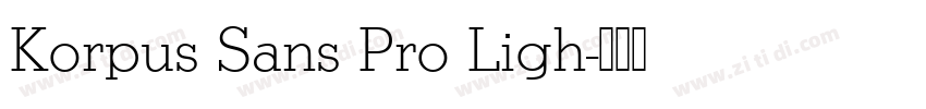 Korpus Sans Pro Ligh字体转换